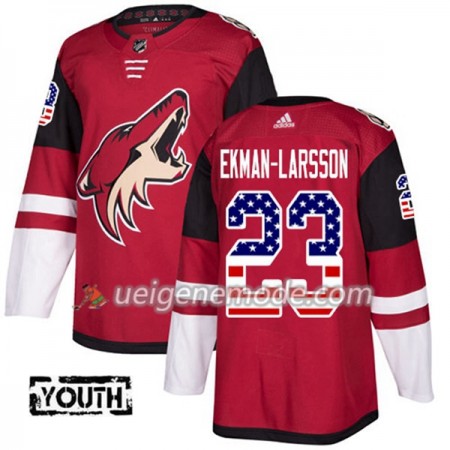 Kinder Eishockey Arizona Coyotes Trikot Oliver Ekman-Larsson 23 Adidas 2017-2018 Rot USA Flag Fashion Authentic